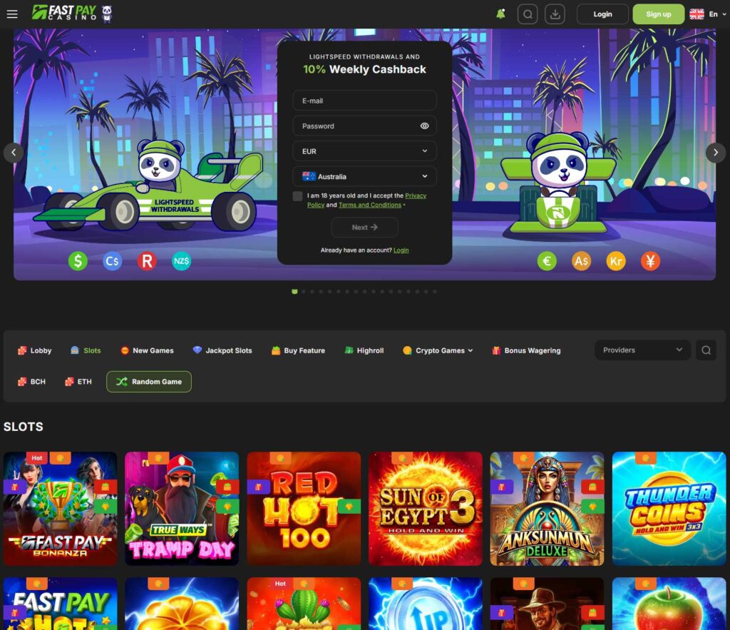 Fast Pay Casino Lobby