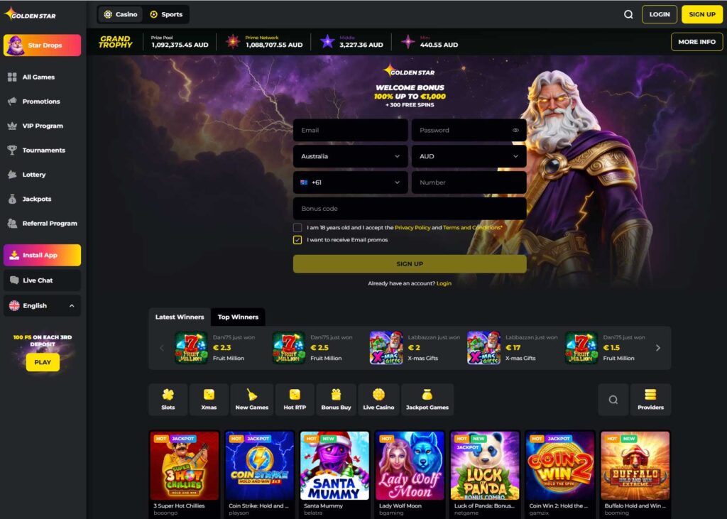 Golden Star Casino Lobby