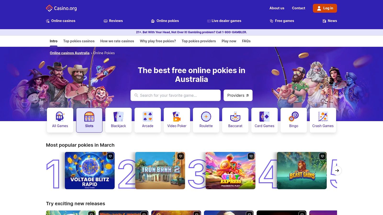 Casino.org (AU) – Free Pokies