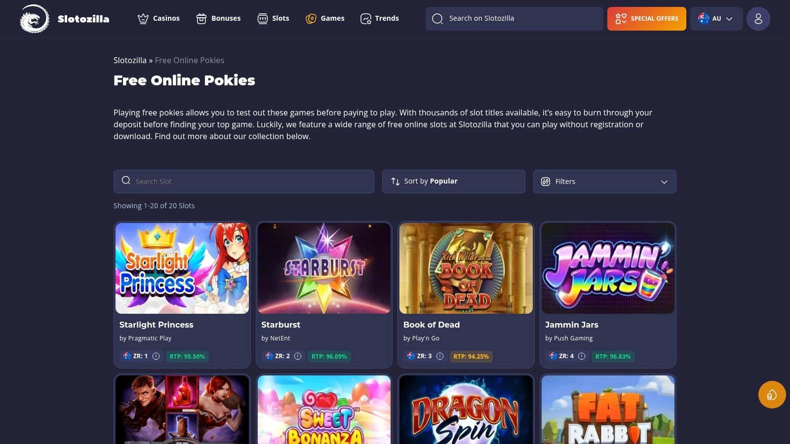 Slotozilla (Australia section)