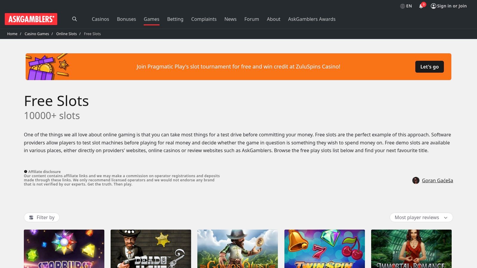 AskGamblers – Free Slots (Mobile-friendly)