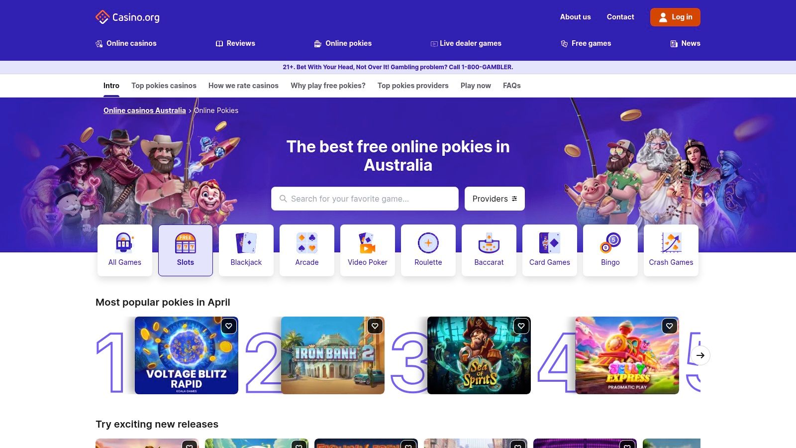 Casino.org (AU) – Free Online Pokies