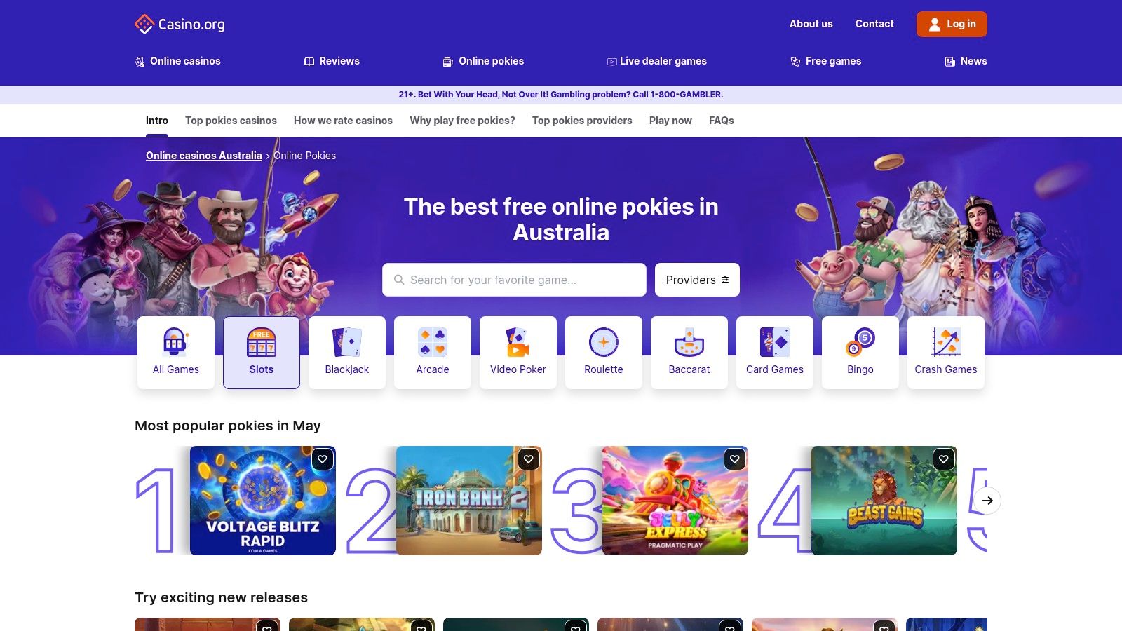 Casino.org (Australia) – Free Online Pokies