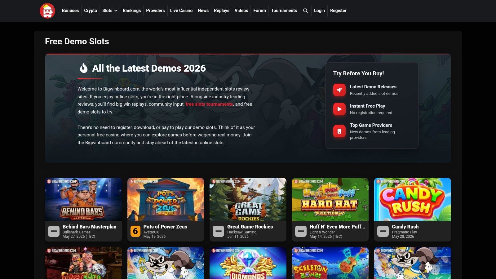 Bigwinboard – Free Slots Demo Play